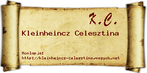 Kleinheincz Celesztina névjegykártya